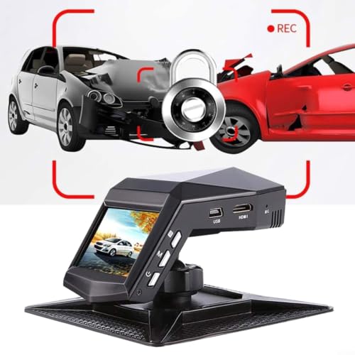 DVR para coche 1080P de doble canal con cámara trasera, sensor G y gran angular de 170° 4
