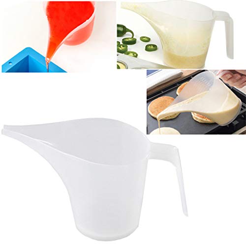 ABenxxou Longue Bouche Tasse à mesurer Transparent Verre doseur graduée Cover