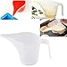 ABenxxou Longue Bouche Tasse à mesurer Transparent Verre doseur graduée en Plastique, Gobelet, Bécher, Bec verseur, Ustensile de Cuisine