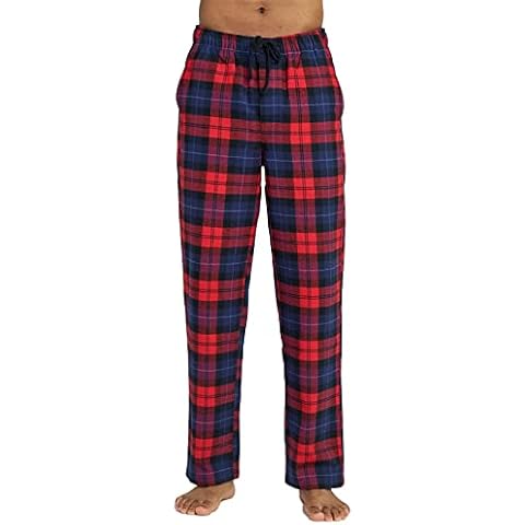 LAPASA Pantalón Pijama Hombre Algodón Franela Cover