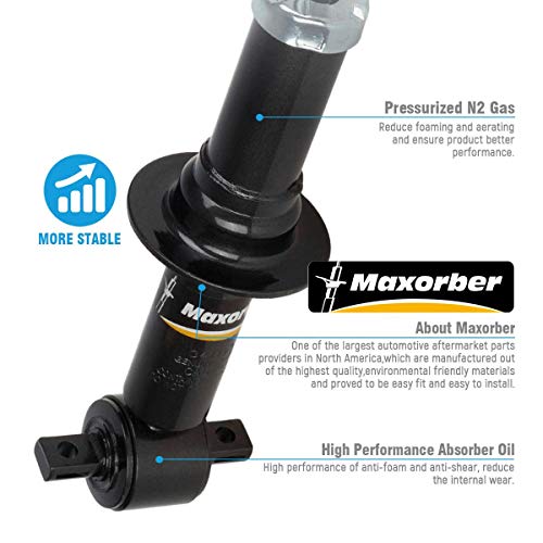 Maxorber Front Set Shock Struts Absorber Compatible with Cadillac Escalade Avalanche Silverado 1500 Suburban 1500 Tahoe Sierra 1500 Yukon Shock Absorber 341493 39105 - Thumbnail 6