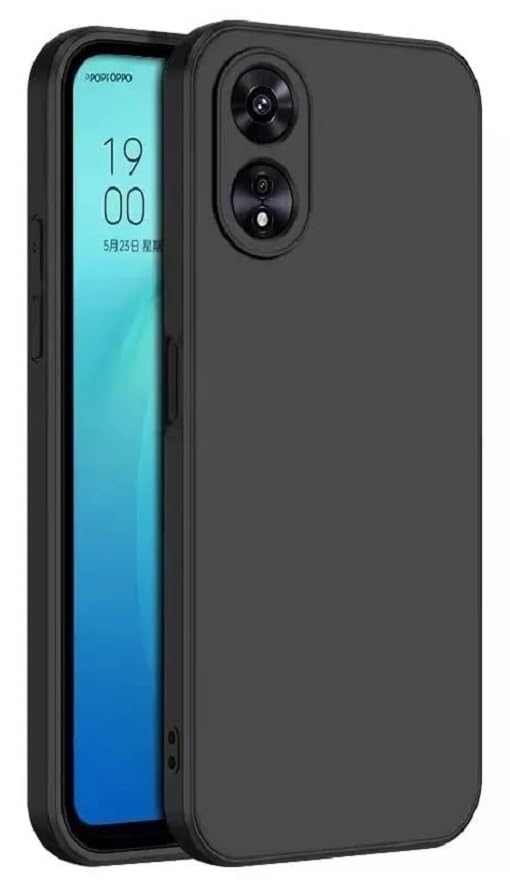 Image of BlazeTech for [ Oppo A78 4G ] Liquid Silicone Back Case Cover Flexible |Inner Lining| with Camera Protection Back Cover for [ Oppo A78 4G ] - Black