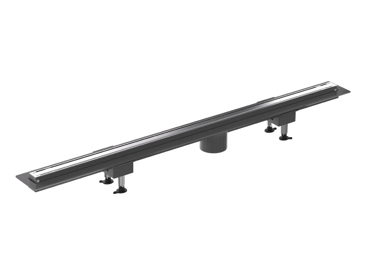 Bonomini Canalissima Scarico Doccia Lineare 120 cm con Uscita Laterale, Acciaio Inox AISI 316, Griglia Double Face Piastrellabile, Canaletta Doccia Filo Pavimento