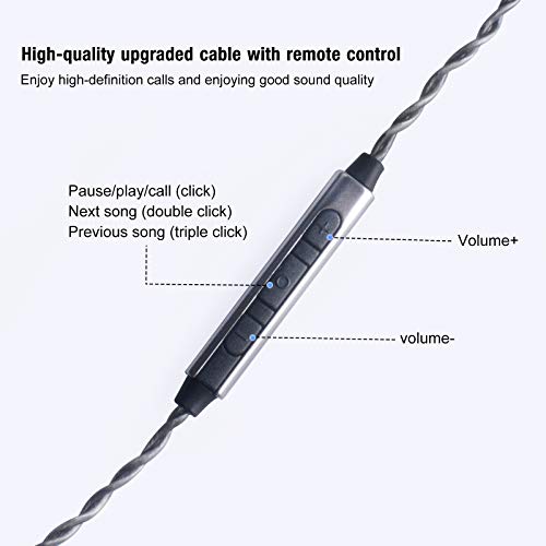 okcsc 2-polige 0,78 mm audio-vervangingskabel voor hoofdtelefoonkabel, 3,5 mm L-type, vergulde stekker, zuurstofvrij… - Afbeelding 6