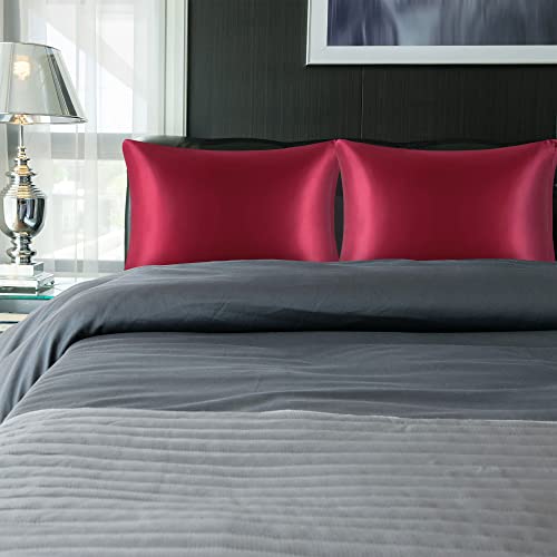 PiccoCasa Satin Pillow Cases 2 Pack - Image 2