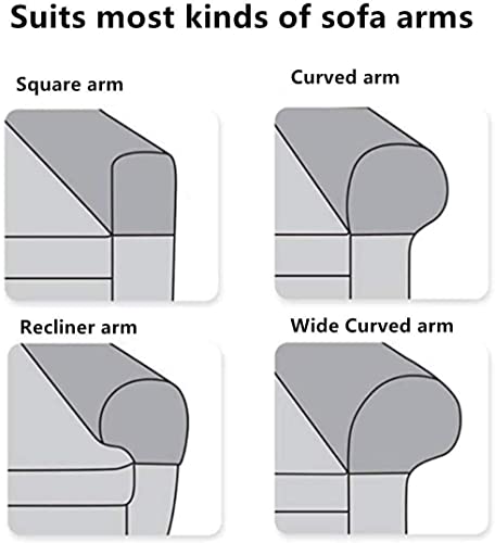 Stretch Armrest Covers Spandex Arm Covers For Chairs Couch Sofa Armchair Slipcovers For Recliner Sofa 2Pcs (Send) #TOP2
