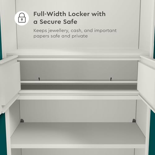 Image of Interio by Godrej Aceline 2-Door Digital Printed Steel Almirah | Textured Foliage Green Wardrobe for Clothes, 1-Year Warranty, 1 Full Locker, 2 Shelves