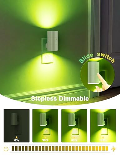 Image of VOLISUN Led Night Light Plug into Wall, 6 RGB Night Lights with Light Sensor, Color Changing Mode, Dimmable Night Light for Christmas, Halloween, Holiday Decor, Hallway, Bedroom White 2 Pack