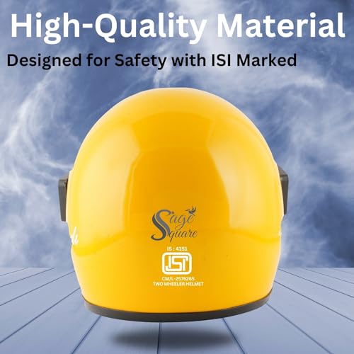 Image of Sage Square Audi Full Face Clear Visor Helmet | ISI Certified | High Standard Safety | Extra Comfort & Stylish