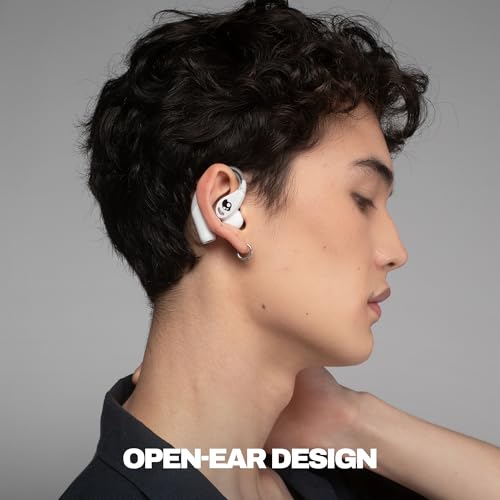 Image of Skullcandy Push 540 Open Wireless Open-Ear Bluetooth Earbuds, Headphones, Sweat and Water Resistant, 42 Hours Battery, Detachable Neckband, Secure Fit, Microphone for iPhone Android - Bone