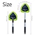 GIRLOOKA Microfiber Car Windshield Cleaning Tool with Extendable Handle,Car Defogging Glass Cleaning Brush with 4 Reusable Microfiber Pads 1 Spray Bottle and 1 Car Dust Removal Brush. (Green)