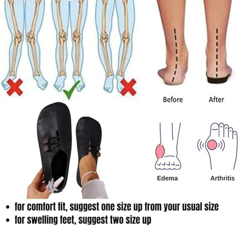 XUANXUANQZ Neue Flache Damenschuhe Aus Weichem Leder, Orthopädische Halbschuhe Aus Atmungsaktivem Leder, Bequeme, Weiche Flache Sandalen, Slipper (Schwarz,39)