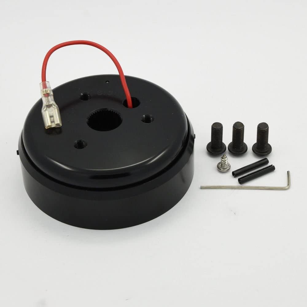 3 Bolt Steering Wheel Adapter Boss Kit Black Compatible with Ford Mustang 1963-64, F100,F150,F250,F350 1970-77