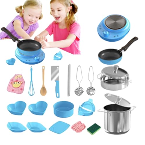 Juegos de Cocina Infantil, Juguetes de Cocina para Niños Pequeños, Juego de Electrodomésticos Educativo Interactivo Realista y Seguro para Uso en Hogar Aula e Interior por Niños y Niñas