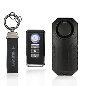 Himiway Bike Alarm Horn with Remote IP65 Waterproof Anti Theft Bicycle Alarm Wireless Security Vibration Motion Sensor Loud 113dB Adjustable Sensitivity for Bike, Motorcycle, Car, Scooter, Trailer