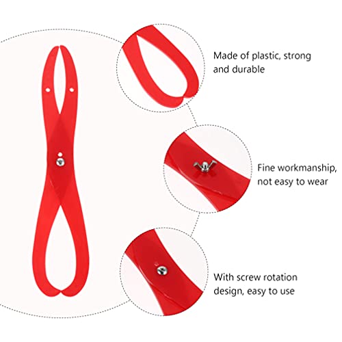 Healifty 2Pcs Bent Leg Caliper Plastic Clay Sculpture Measuring Tool Diy Art Supplies Measuring Pottery Tools For Ceramic Clay Sculpture (Red) #TOP1