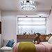 diisunbihuo Modern Mini Led Chandelier Semi Flush Mount Crystal Lighting Ceiling Crystal Lamp for Bedrooms Dinning Rooms Hallway(Round White)