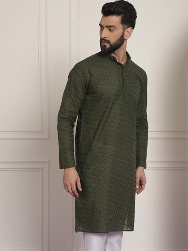 Image of SOJANYA Men's Silk Blend Regular Fit Casual (Since 1958 Woven Design Kurta with Churidar & Embroidered Nehru Jacket