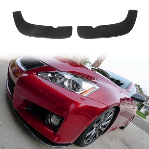 HYPER GLORY Universal Front Bumper Lip, Unpainted Black Polyurethane Front Lower Chin Spoiler Protector for Most SUV, Sedan,Coupe, 2 Pieces