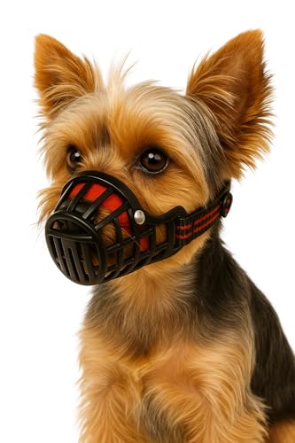 Maulkorb - maulkorb kleine Hunde - XS | A:4,5cm B:4cm C:7,5cm D:26-37cm - sicher und bequem - Flamingo Maulkorb Hund Silas