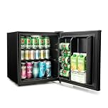 Subcold Cave50 LED Solid Door Drinks Fridge for Wine & Beer | Mini Chiller with Can Dispenser | 44 Cans (Black)