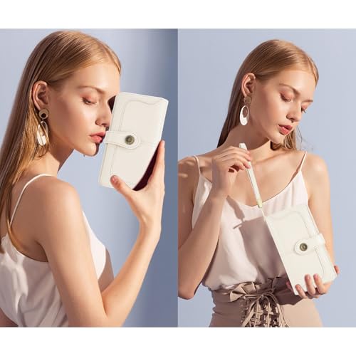 Image of FALAN MULE Wallets for Women Trifold Wristlet Wallets Large Capacity RFID Blocking Ladies Purse Credit Card Holder