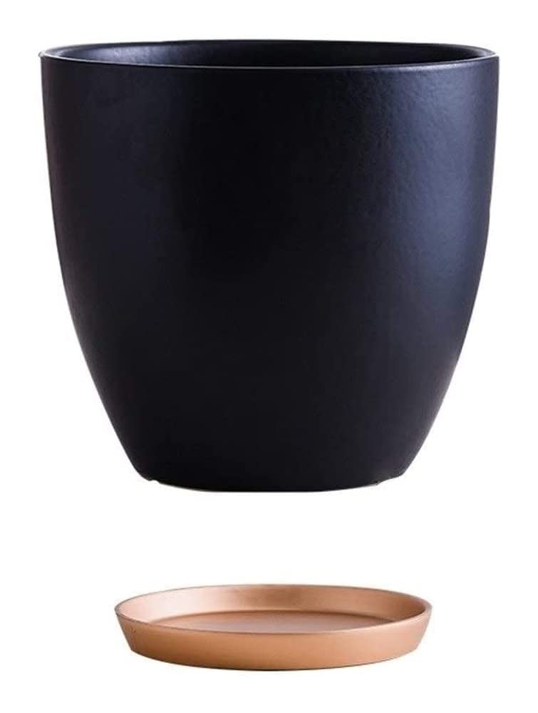 Balkonowa wisząca donica Dekoracja stołu Rośliny doniczkowe Doniczki, kolorowe doniczki ceramiczne (Svart 25 * 25 * 28CM)