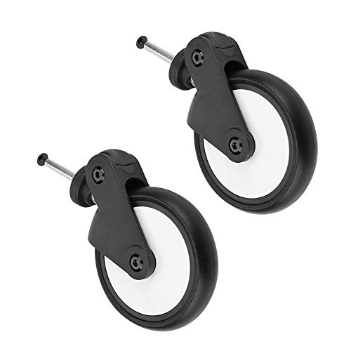 Wakects Roues de Rechange pour Poussette, Roues Avant/arrière pour Poussette, Rotation à 360 degrés, durables et résistantes à l'usure pour Poussette Yoyo Yoya (Une Paire de Roues Avant)