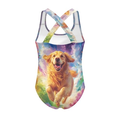 Image of One Piece Swimsuit Girls Cross-Back Bathing Suit 5-14Y Kids Swimwear Cute Swimsuits Sleeveless Bathing Suits