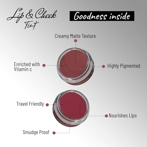 Image of Seven Seas Lips & Cheek Tint Combo Pack of 2 | Matte Natural Blush for Women | Lip Tint with Vitamin E | Nourishing Cheek Tint (Copper Rust, Mandy)