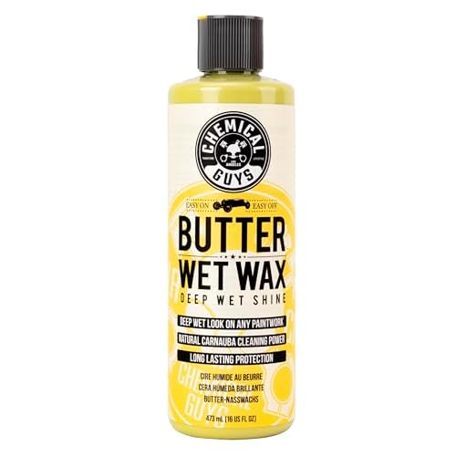 Chemical Guys WAC_201_16 Butter Wet Wax, Deep Wet Shine for Cars, Trucks, SUVs, RVs & More, 16 fl oz, Banana Scent