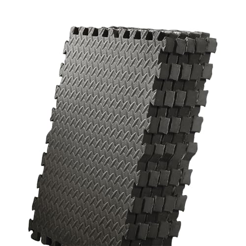 Provecta 6-Pack Exercise Mats,Puzzle Exercise Floor Mat,EVA Foam Interlocking Tiles Exercise Fitness Equipment Floor Protection Mat 1.2 cm Thick 60 x 60 cm(Black, 6-Pack)