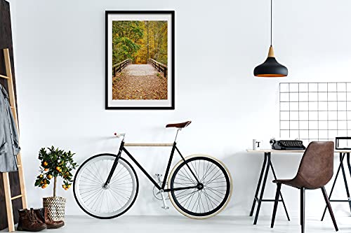 Peinture décorative Forêt d'automne Tulup avec cadre en bois moderne 40x60 d'une finition premium - 2