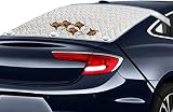 Renywosi Pare-Brise Arrière Voiture, Pare-Neige pour Lunette Arrière 140x80cm, Neige Pare-Brise Voiture pour Glace Et Neige, Housse Protection Pare-Soleil Voiture