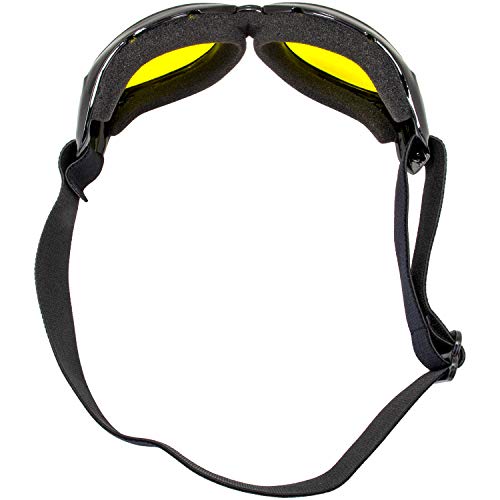 Image of Global Vision Eliminator Dirt Bike Padded Motorcycle Riding Goggles for Men and Women (Black Frame /Smoke Lens)