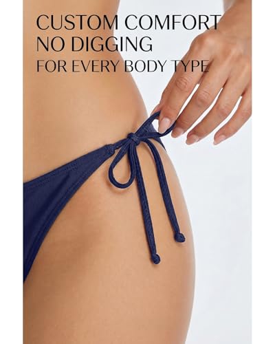 Image of Holipick Bikini Bottoms for Women String Bathing Suit Bottom with Moderate Coverage Low Waist Swim Bottom