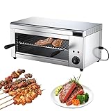 AETEREOS Gewerblicher Salamandergrill 2000W, Salamandergrill-Tischgrill, Raclette-Käseschmelzer, elektrisch 122-572°F, Käseschmelzer-Grill zum Schmelzen von Käse, Sandwiches und Steaks 110V