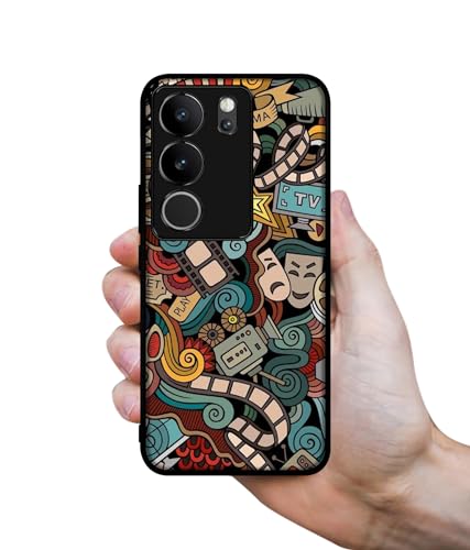 Image of Movies Design Premium 2D Printed Metal Back Case Cover for Vivo V29 5G / V29 Pro 5G, Multicolour
