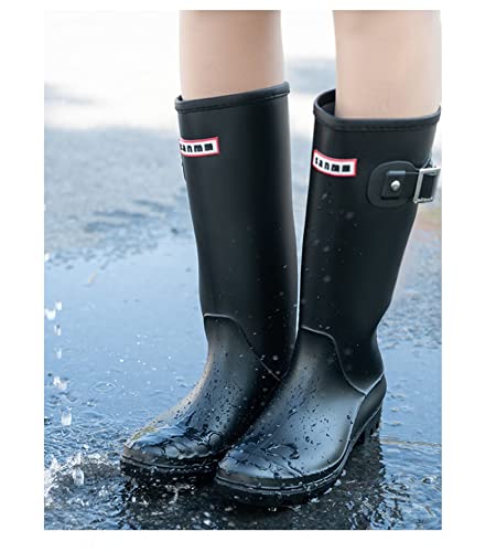 Cierws Women's Rain Boots Waterproof Mid Calf Boots Fashion Work Shoes Rubber Garden Shoes #TOP1