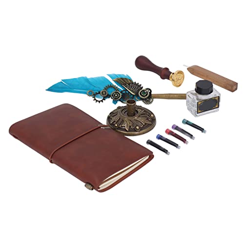 Conjunto de Canetas de Pena, Conjunto de Canetas de Penas Premium Gravadas Em Metal, Presente de Fer