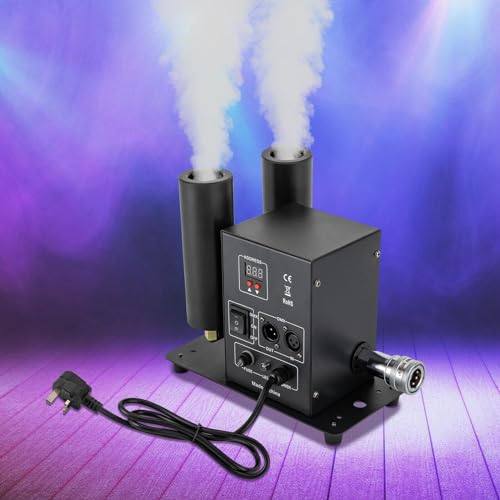 Fog Machine,CO2 Cryo Jet Smoke Machine DMX 512 Controller,19.68-26.24ft Spray Height, CO2 Machines With Double Nozzle,For Halloween Parties, Holiday Parties, Wedding and Christmas