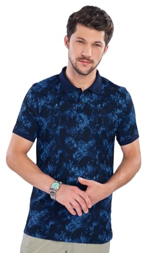 Image of TECHNOSPORT Men's Slim Fit Half Sleeve Polo T-Shirt with Collar, MATPIQ Quick Dry Moisture Wicking Polo Tee for Gym Sports Golf and Casual Wear