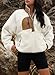 Yanekop Womens Fuzzy Fleece Pullover Sherpa Sweatshirt Long Sleeve Button Down Sweater Winter Fleece Jacket with Pockets(Beige Khaki,XS)