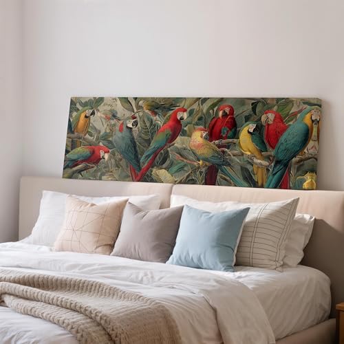 Tableau vintage perroquet haut de gamme impression sur toile de salon