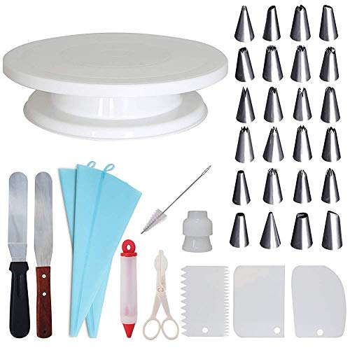 Kuchen-Dekorations-Kit Kuchen-Dekorations-Ausrüstung 36-teiliges Rohrleitungsdüsen-Set Zuckerguss-Rohrleitungs-Kit Rotierender