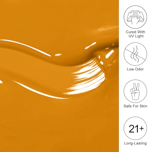 Esmalte de uñas gel Pumpkin Orange 10ml miniatura 6