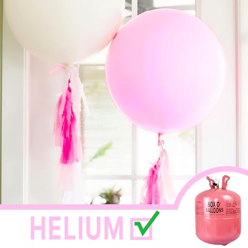 Image of PartyWoo Pink Balloons 4 pcs 36 Inch Extra Large Big Jumbo Giant Lilac Pastel Pink Purple Latex Helium Balloons for Graduation Baby Shower Wedding Butterfly Birthday Party Decorations Pink-Q04