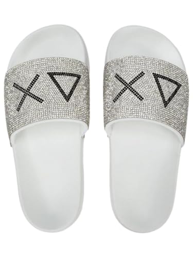Chaussons avec strass blanc pour femme SUN68 anti-fatigue pieds