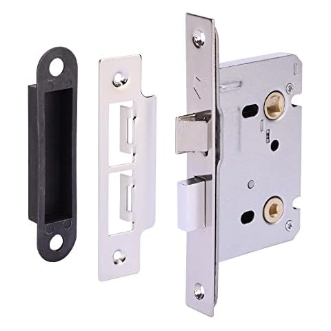 HANDLEZONE® 76mm Nickel Bathroom Mortice Lock Cover