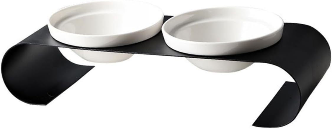 Heightened Cat Bowl Pet Water Food Bowl Iron Bracket Design Stable Raised Cat Food and Water Dish